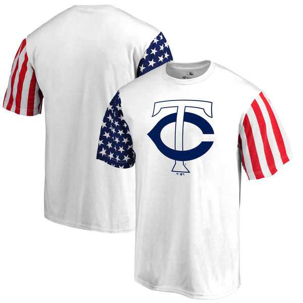 Men's Minnesota Twins Fanatics Branded Stars & Stripes T-Shirt White FengYun,We sell and wholesale Men's Minnesota Twins Fanatics Branded Stars & Stripes T-Shirt White FengYun on line form chian!